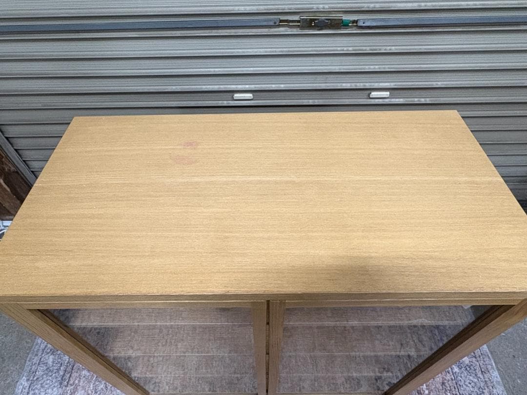廃盤 無印良品 木製キャビネット オーク材 脚付き ガラス扉