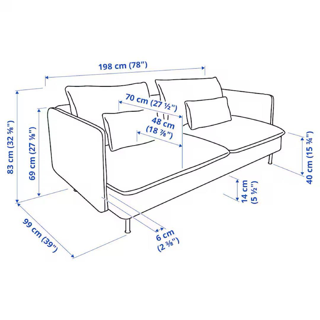 IKEA 3人掛けソファ ソーデルハムン