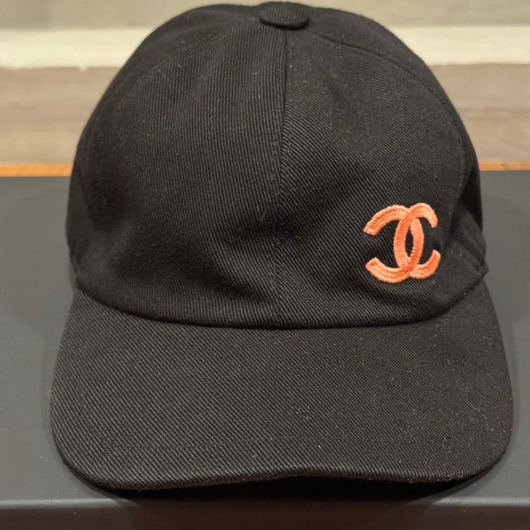 CHANEL シャネル ベースボールキャップ ココマーク ピンク ブラック