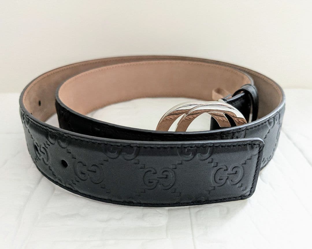 (新品未使用)GUCCI グッチ インターロッキングG バックル付き ベルト 黒