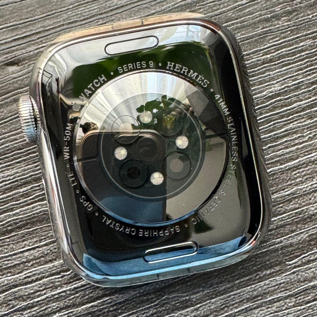 2887 Apple Watch エルメス　シリーズ9 シルバー　セルラーモデル