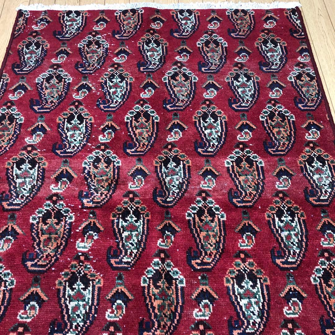 ペルシャ絨毯 ヴィンテージラグ 143×86cm 手織り オールドpersia