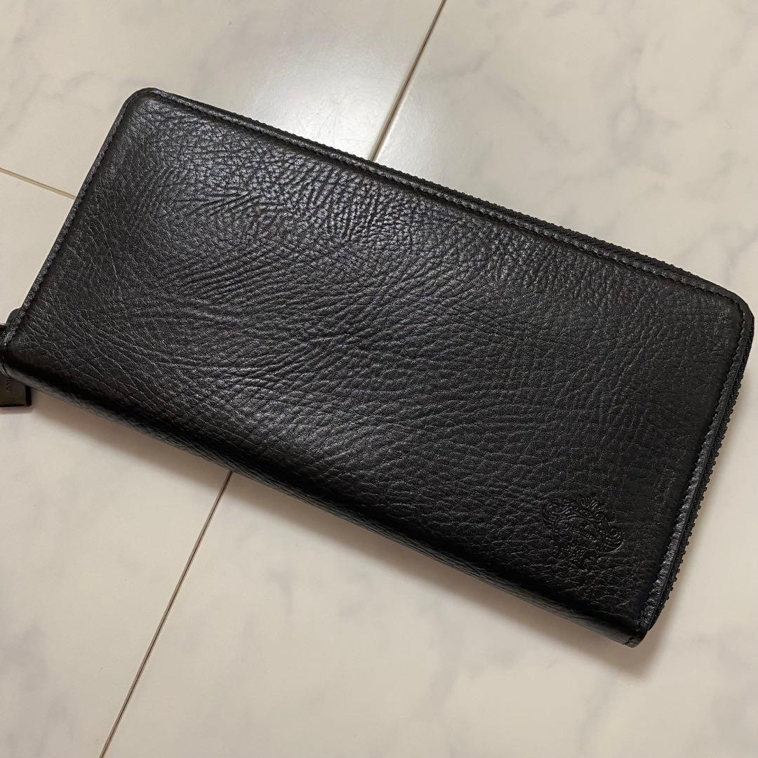 【新品未使用】Orobianco 牛革 ALL BLACK SERIES長財布