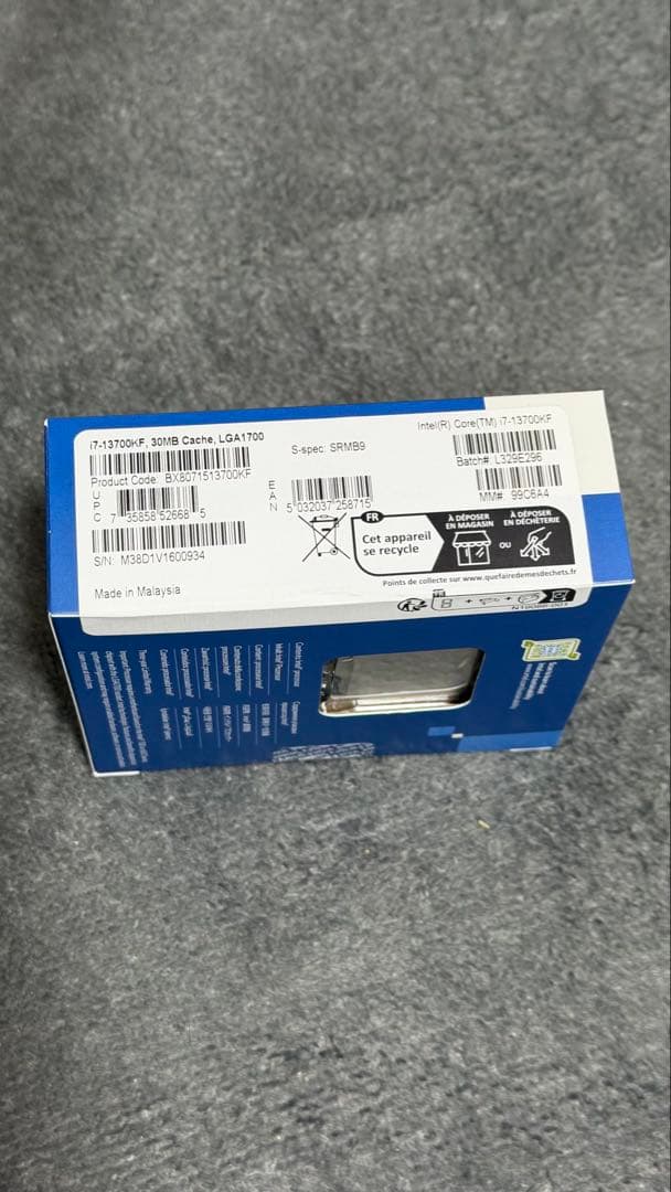 【新品未開封】第13世代 Intel Core i7-13700KF BOX