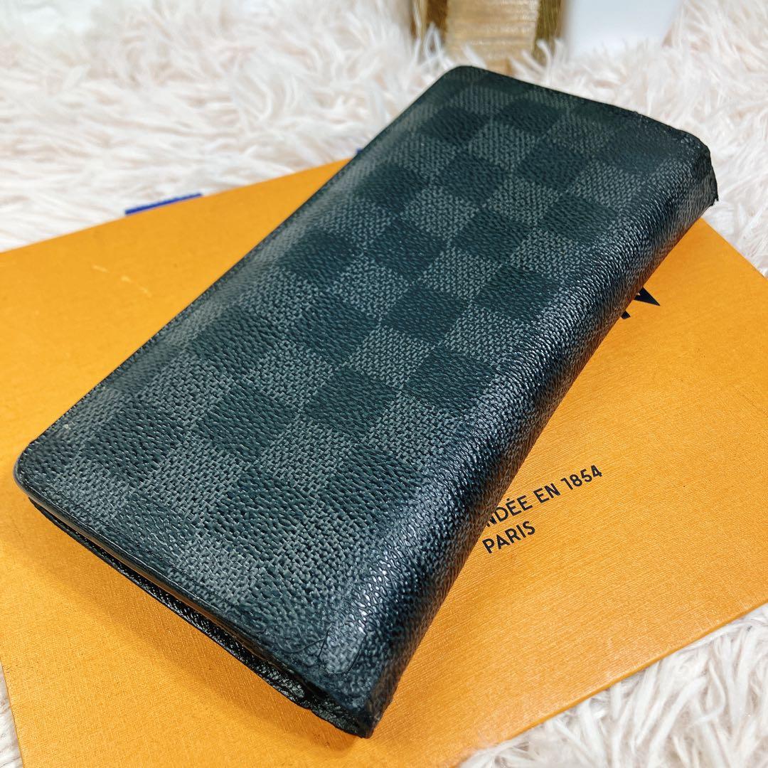 ルイヴィトン ポルトフォイユ ブラザ ダミエ グラフィット メンズ 長財布