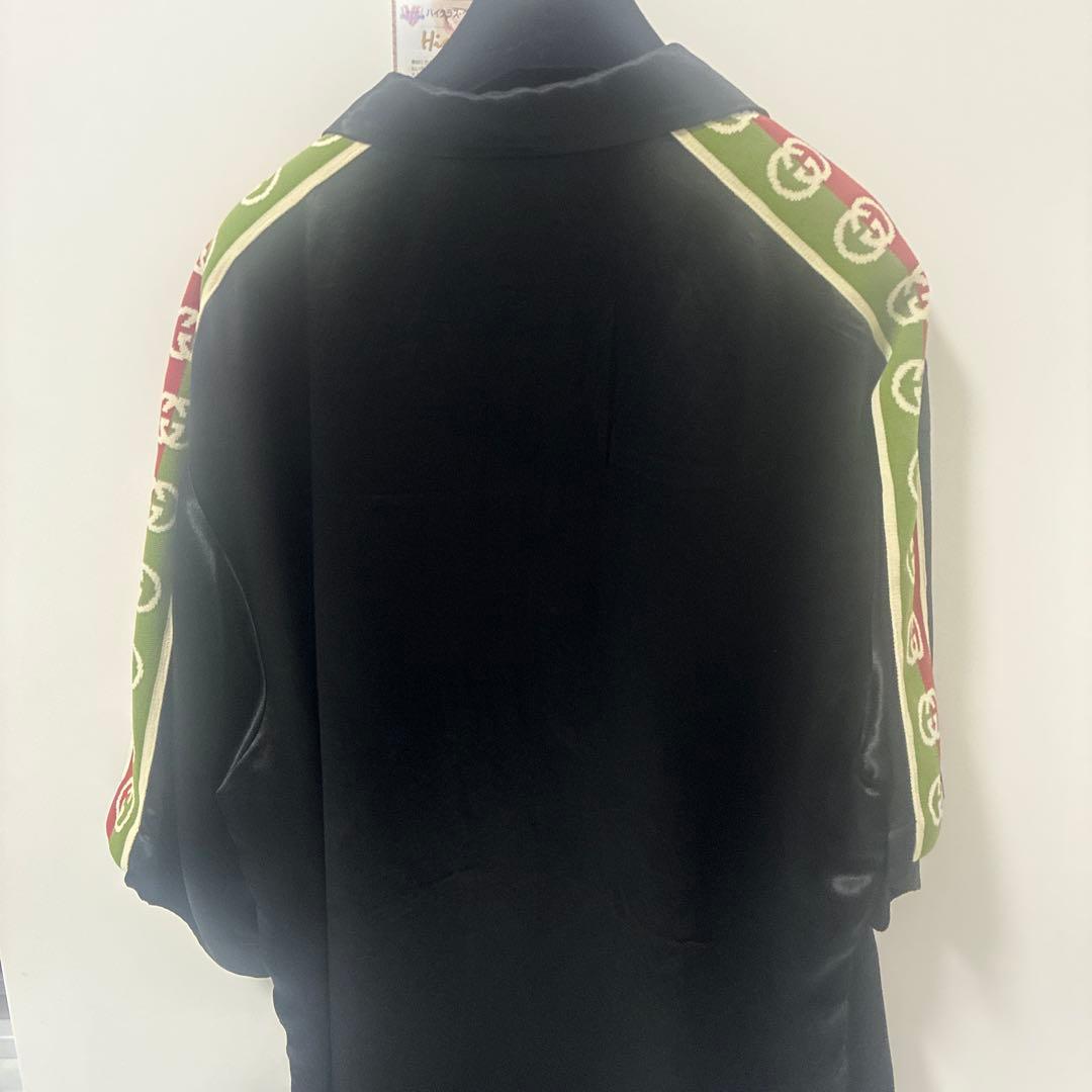 GUCCI ブラックサテンシャツ