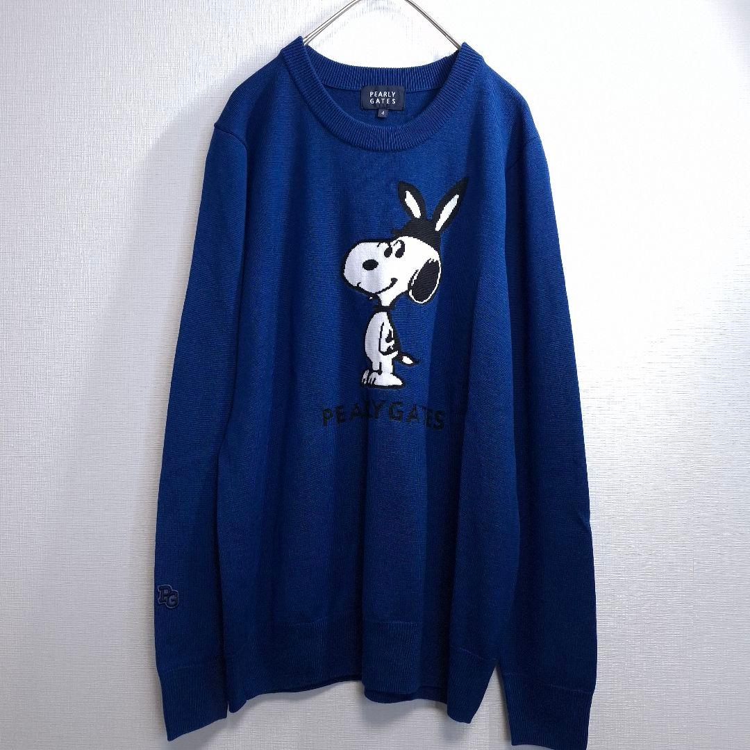 【極美品】PEARLY GATES スヌーピー ゴルフ ニットセーター 紺 M