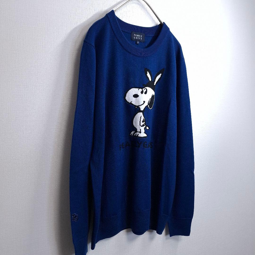 【極美品】PEARLY GATES スヌーピー ゴルフ ニットセーター 紺 M