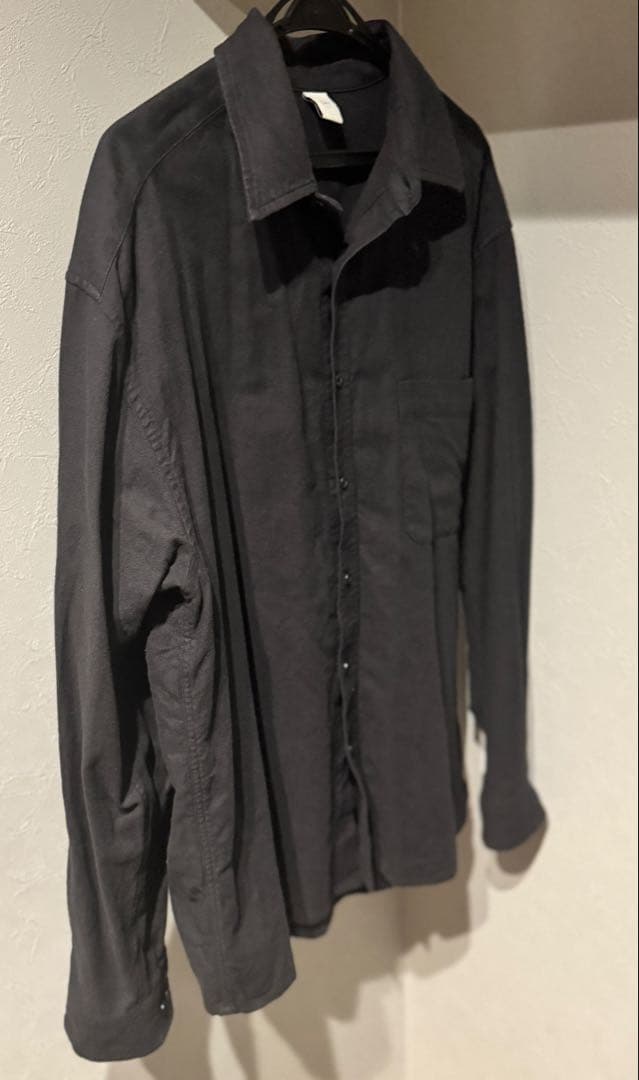 OVY Soft Flannel Wide Shirts L Black 黒