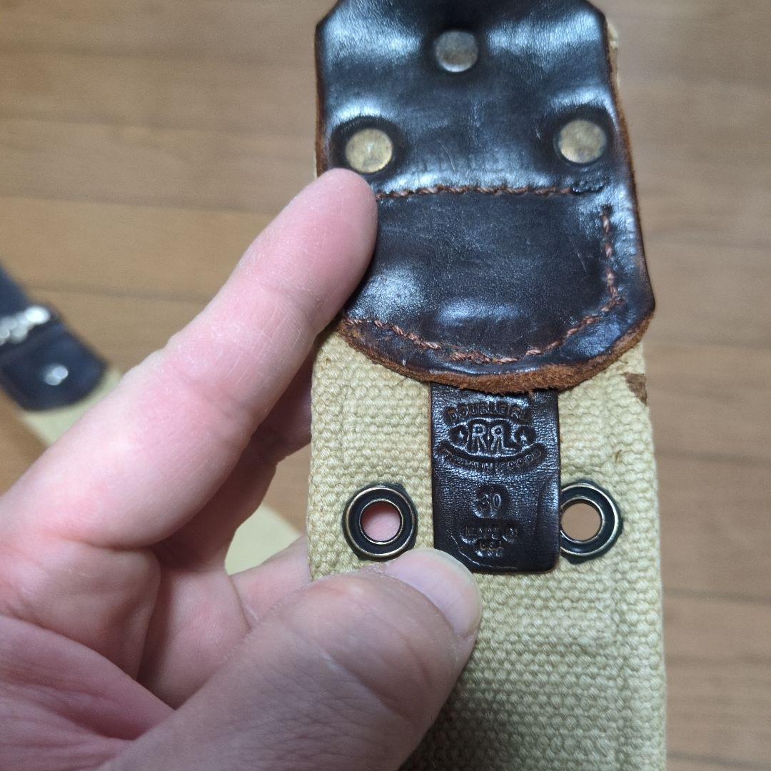 RRL キャンバス＆レザーベルト 30インチ