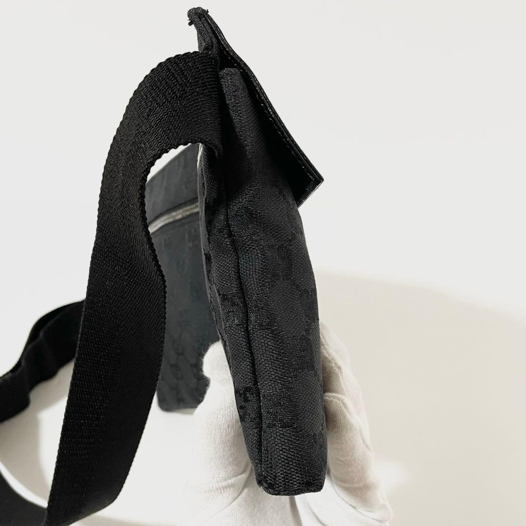 【美品】GUCCI グッチ ウエストポーチ ボディバッグ GGキャンバス×レザー