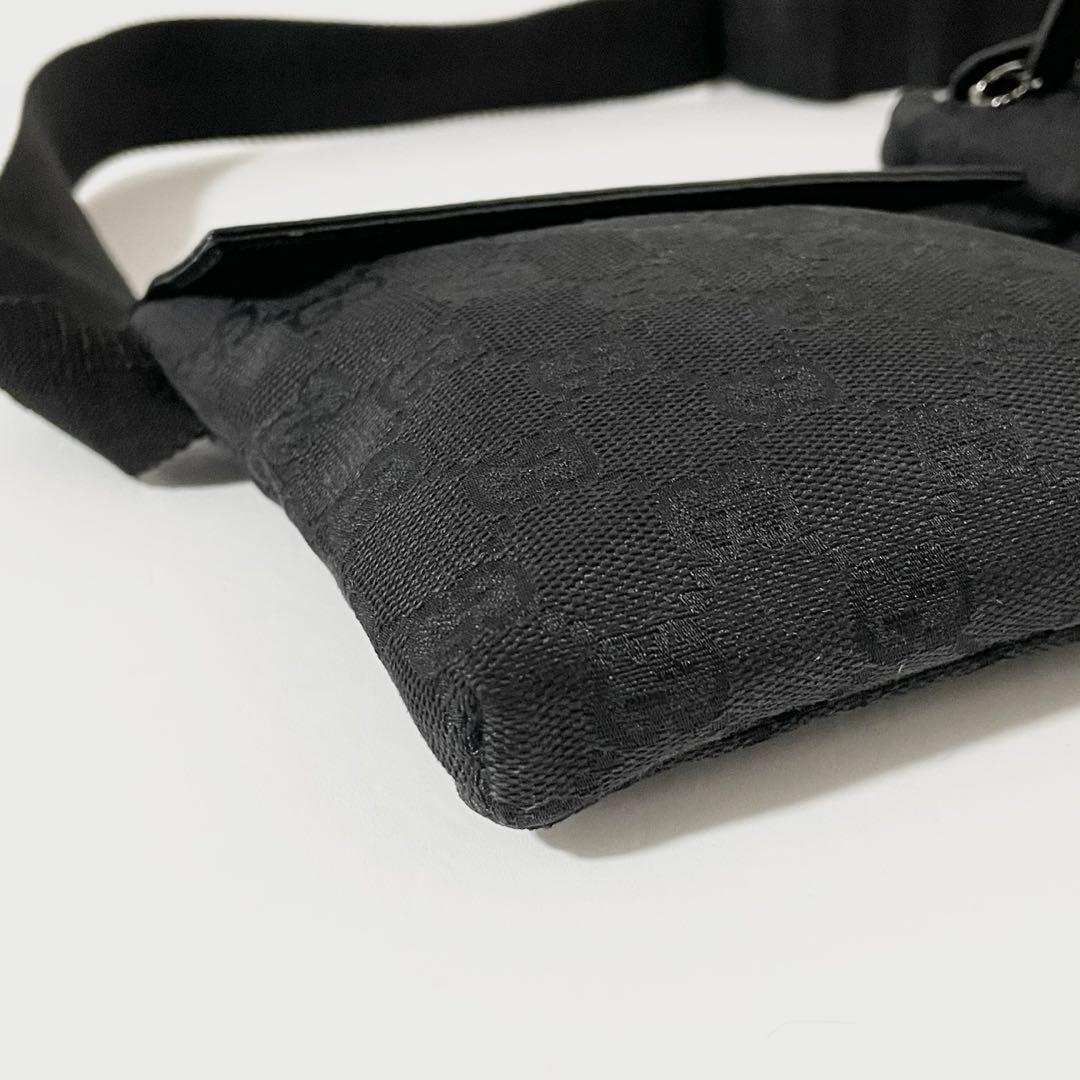 【美品】GUCCI グッチ ウエストポーチ ボディバッグ GGキャンバス×レザー