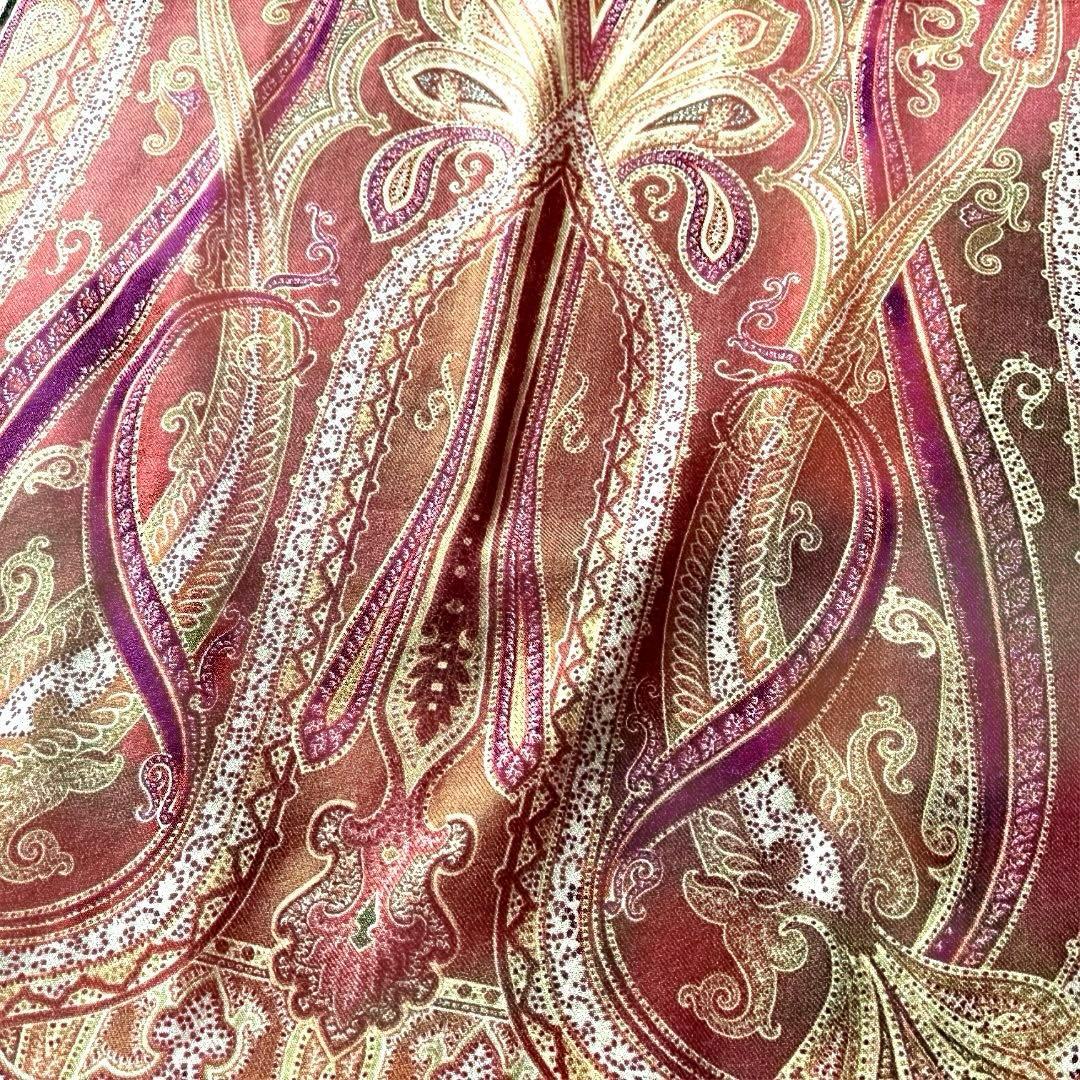 極美品　ETRO エトロ 大判ショール ペイズリー柄 ウール×シルク イタリア製