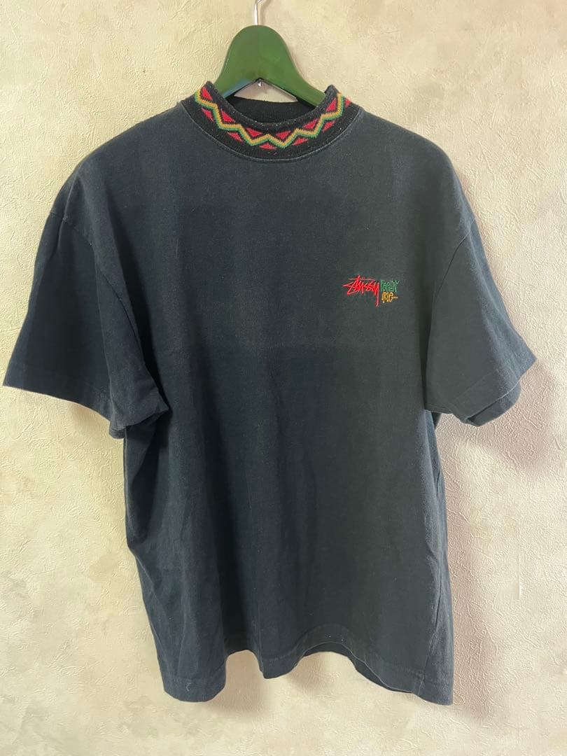 80年代　オールドステューシー　モックネック　ラスタカラー