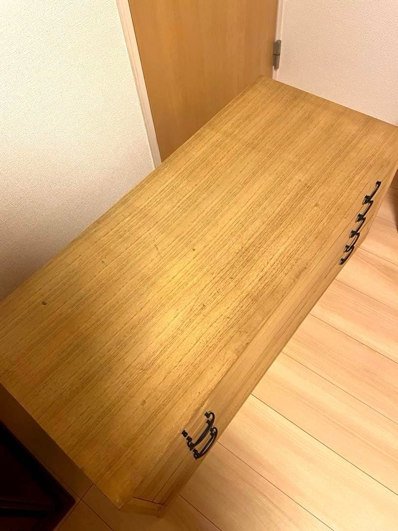 真　桐タンス　桐箪笥　着物　木製タンス 5段