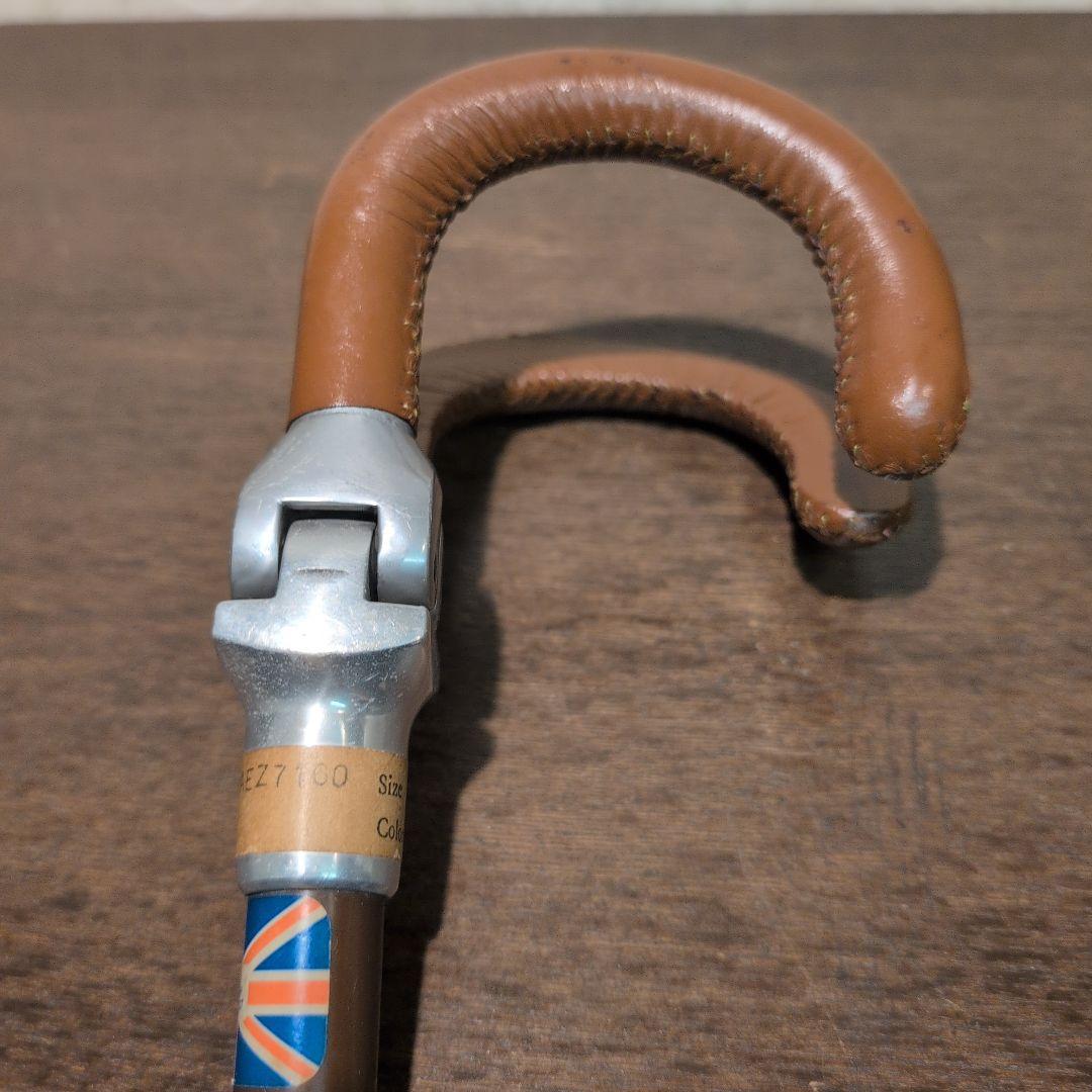 英国製 ヴィンテージ ステッキ ブラウン杖 腰掛けにできる