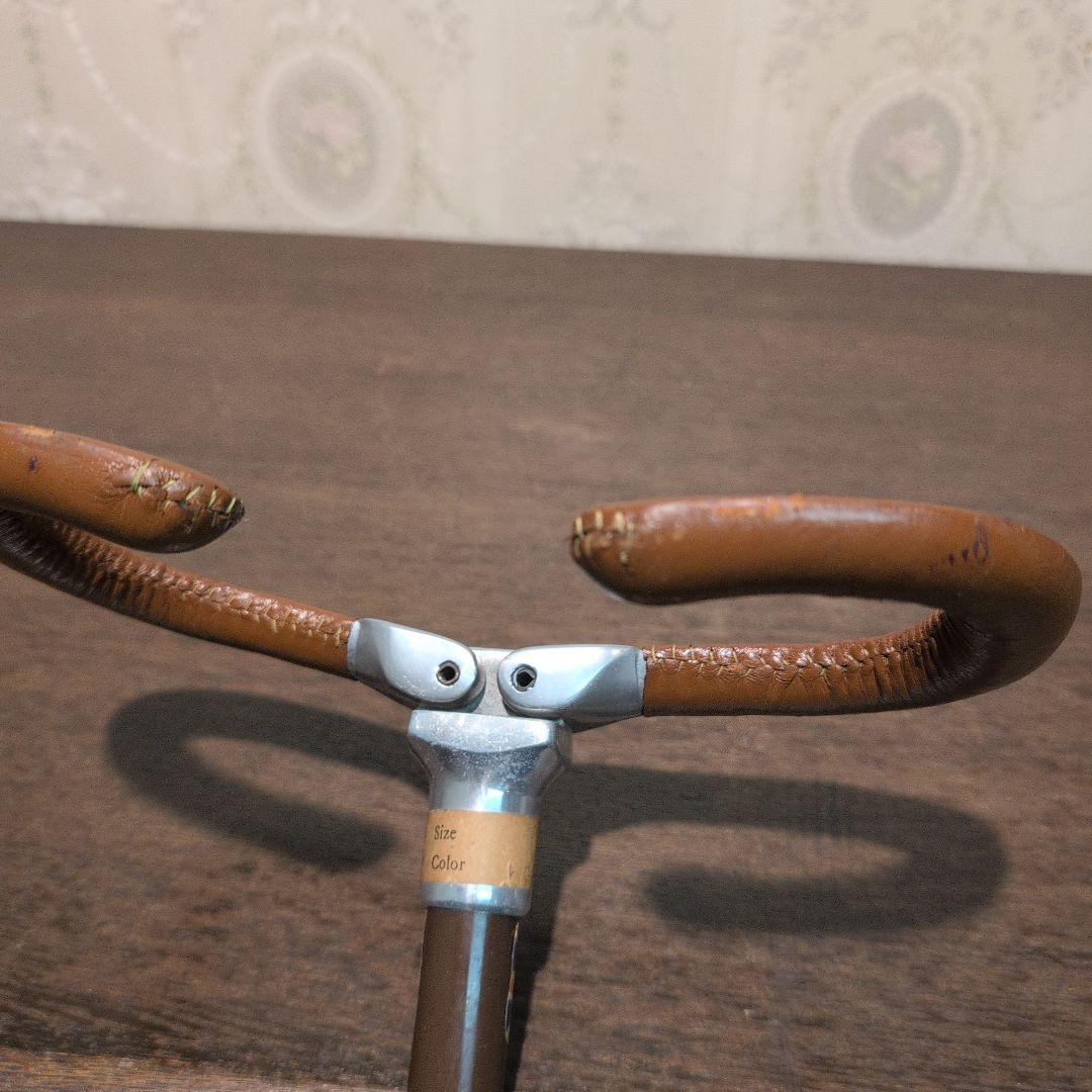 英国製 ヴィンテージ ステッキ ブラウン杖 腰掛けにできる