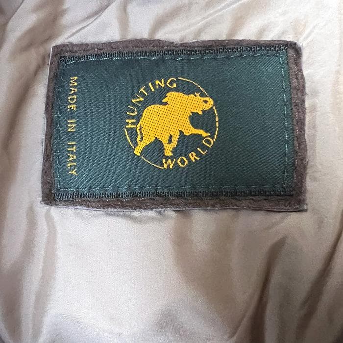 T*i様 ハンティングワールドのダウンコート　ムートンコンビ　ロゴ入り