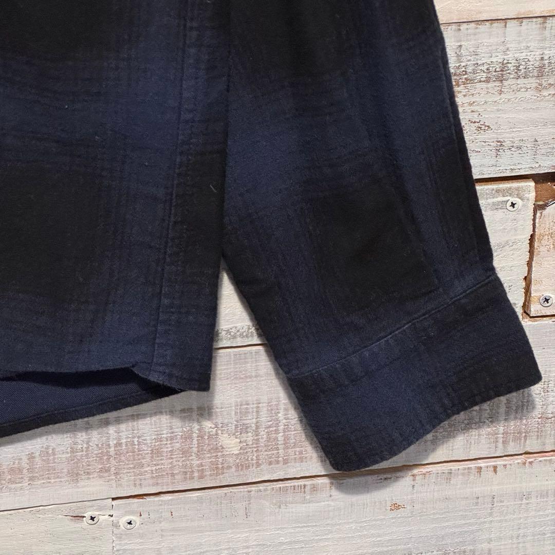 RADIALL ラディアル オンブレチェックシャツ XL ワッペン 刺繍