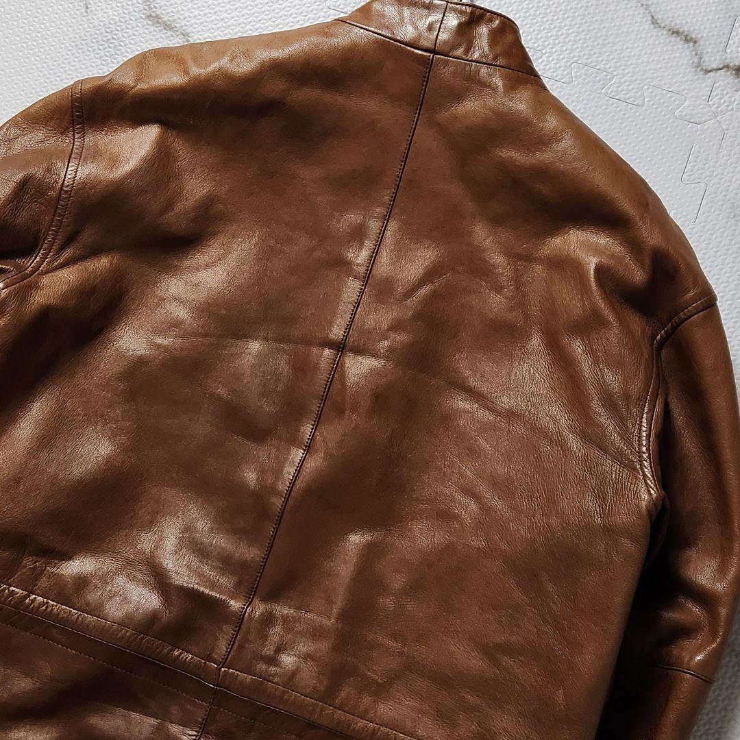 入手困難✨L相当 BALLY バリー レザージャケット ラムレザー マオカラー