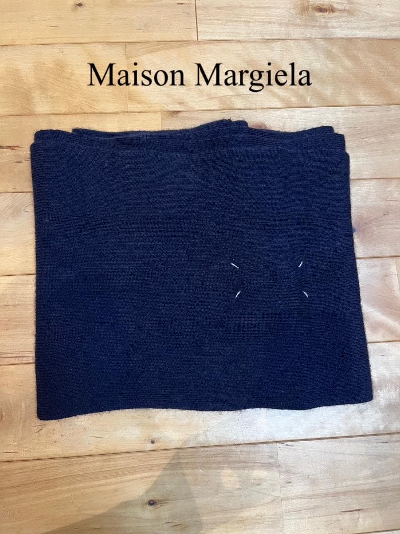 マルジェラ　ネイビー　メンズマフラー