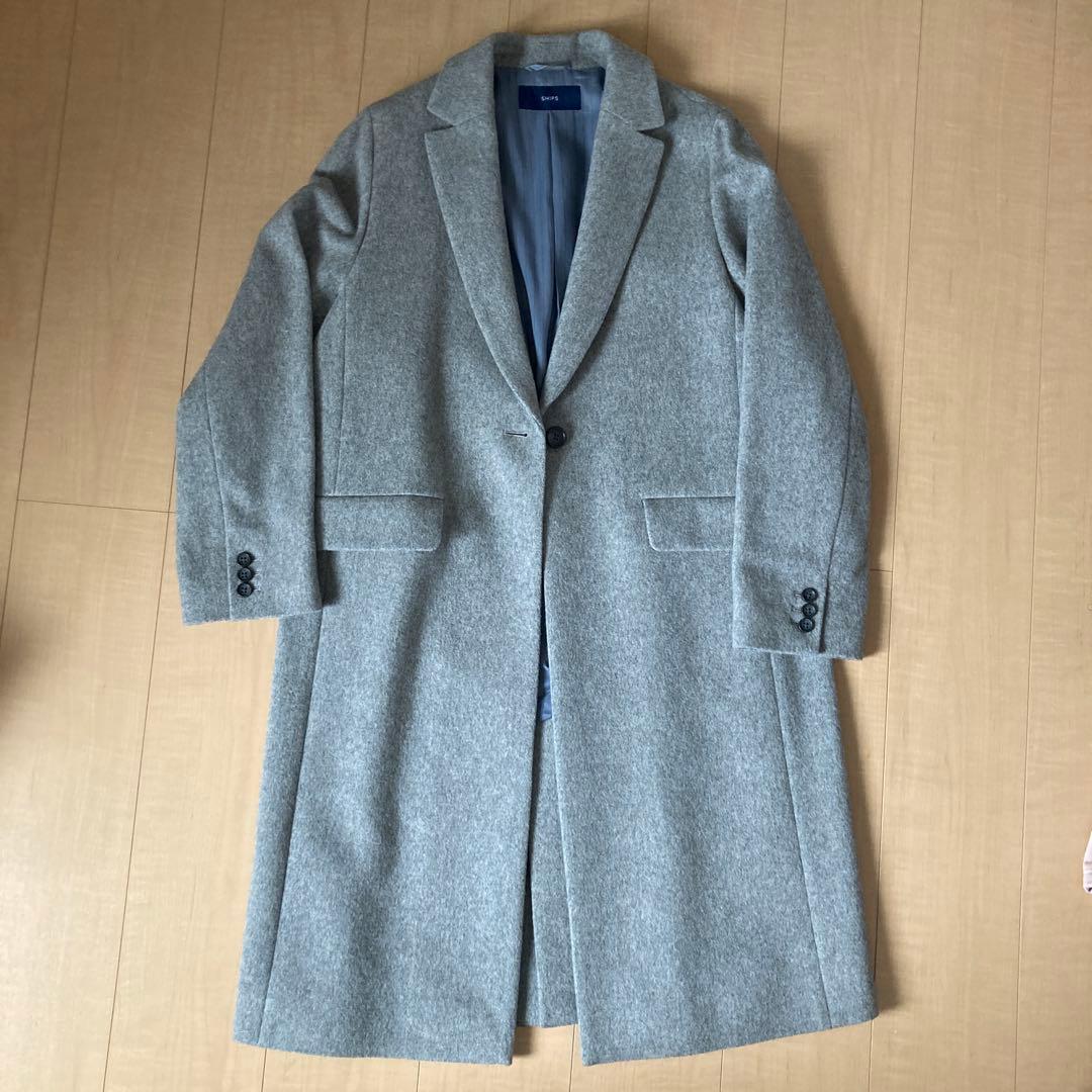 SHIPS チェスターコート　グレー