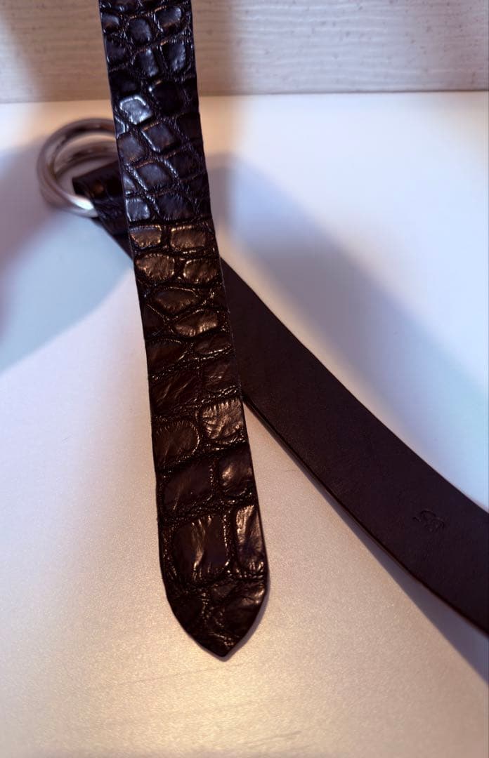 THESOLE MASTER PLA BLACKNクロコダイルリングベルト 85