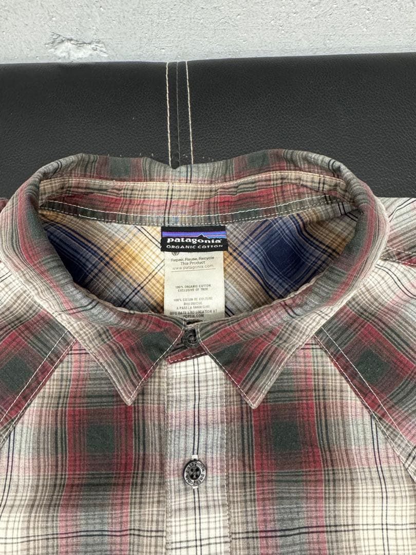 patagonia FA11 オンブレ チェックシャツ オーガニックコットン L