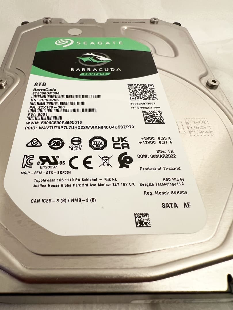 l*e様 使用8回★SEAGATE ST8000DM004 [8TB HDD]★