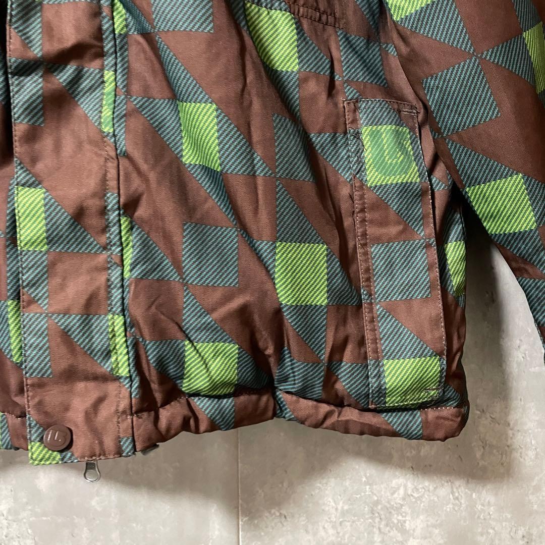 Burtonバートンスキーウェアスノーボードジャケットパーカーフードチェック総柄