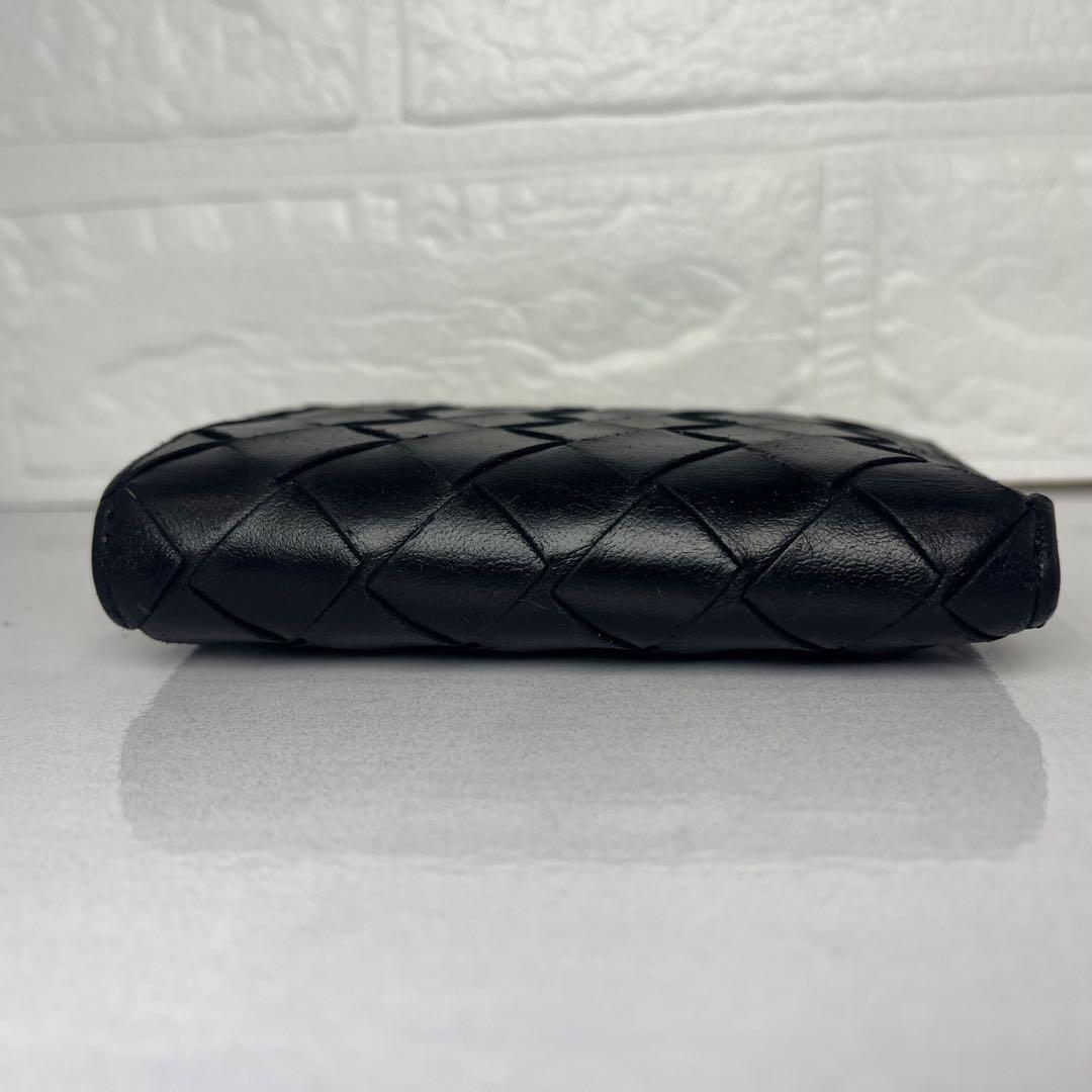 BOTTEGA VENETA 二つ折り財布 イントレチャート ブラック 美品