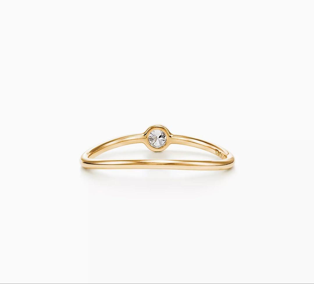 Tiffany & Co. ウェーブ シングルロウ ダイヤモンド リング 9号