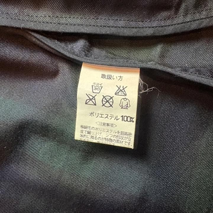 【古着】BROOKS BROTHERS コート ブラックウォッチチェック L