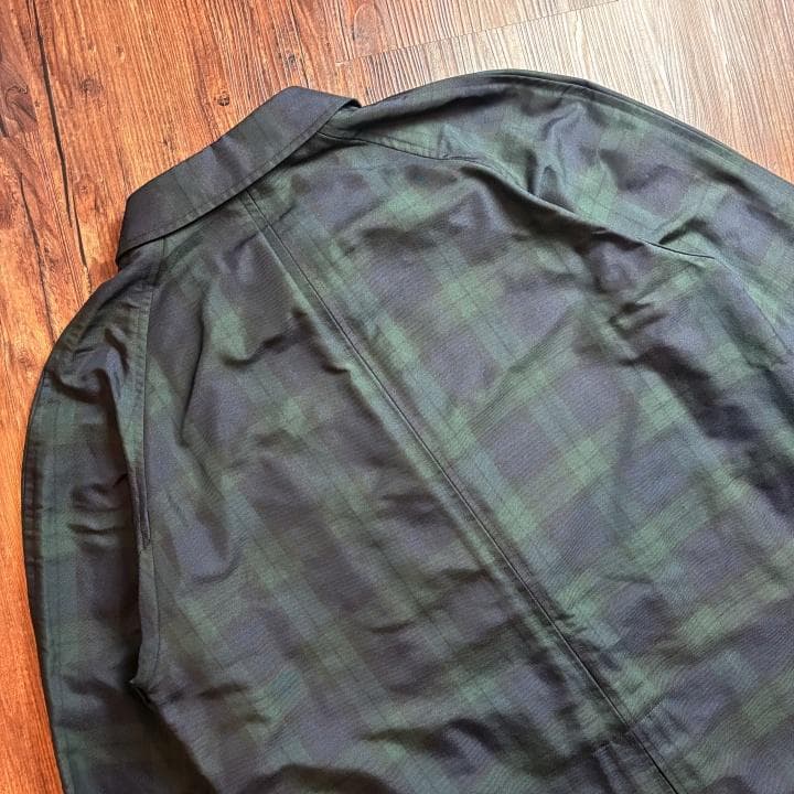 【古着】BROOKS BROTHERS コート ブラックウォッチチェック L
