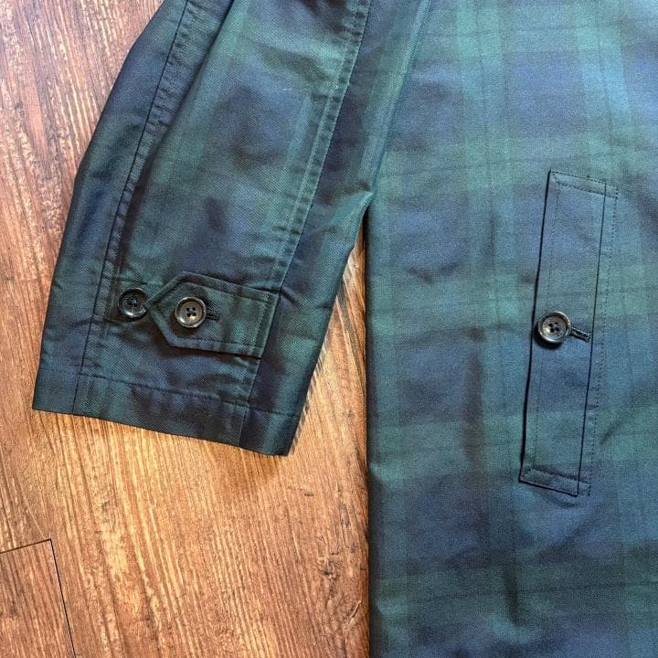 【古着】BROOKS BROTHERS コート ブラックウォッチチェック L