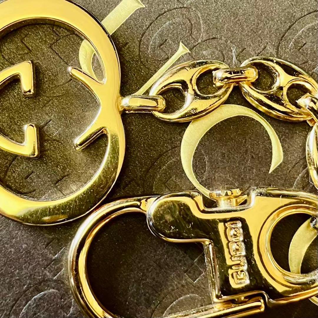 GUCCI インターロッキング ダブルG キーホルダー バッグチャーム 美品❣️