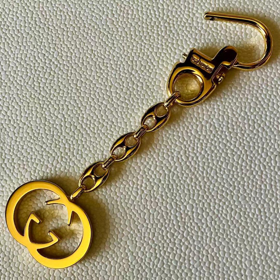 GUCCI インターロッキング ダブルG キーホルダー バッグチャーム 美品❣️
