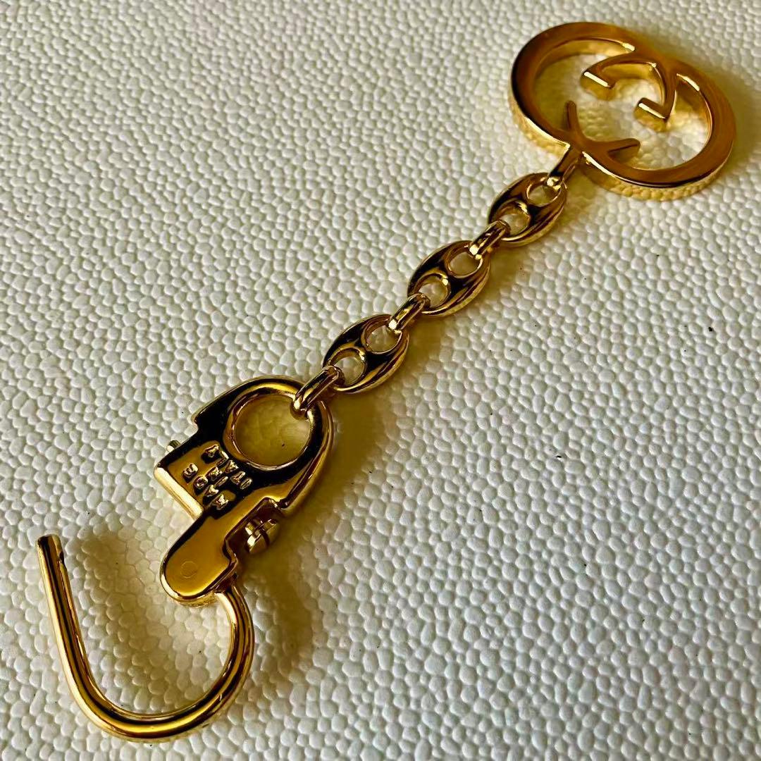 GUCCI インターロッキング ダブルG キーホルダー バッグチャーム 美品❣️