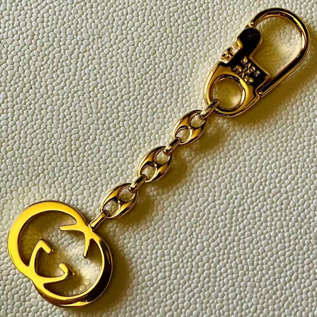 GUCCI インターロッキング ダブルG キーホルダー バッグチャーム 美品❣️