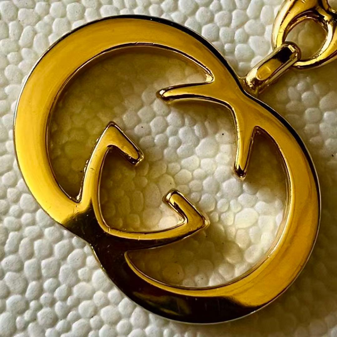 GUCCI インターロッキング ダブルG キーホルダー バッグチャーム 美品❣️