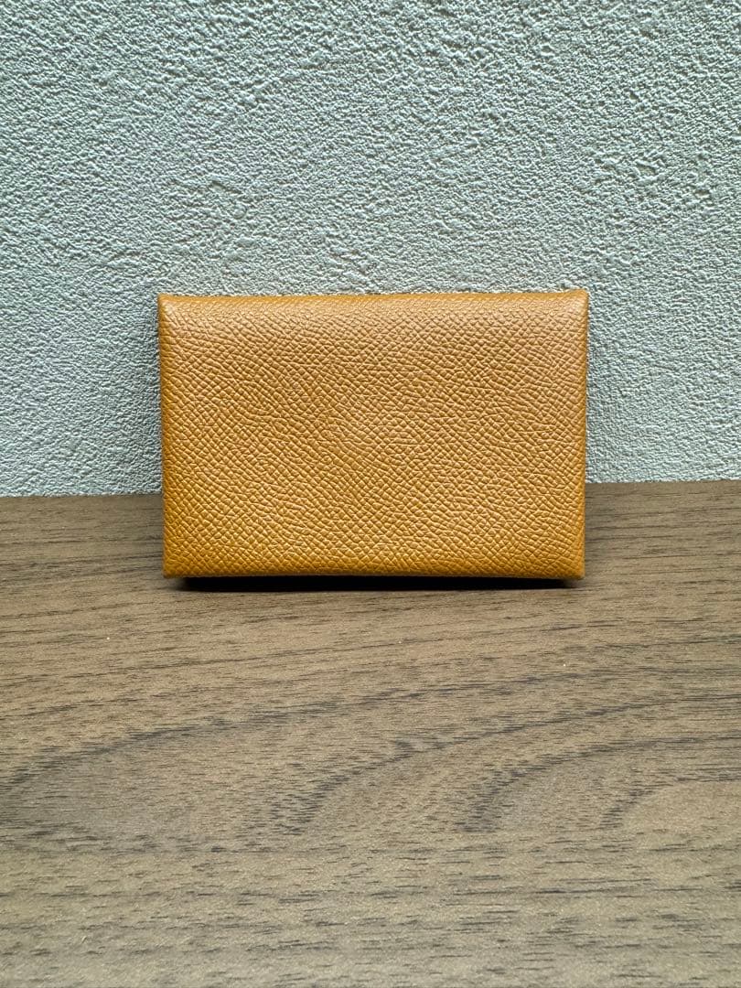 HERMES エルメス　茶色レザー ケース 二つ折り