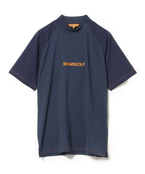 ビームスゴルフ ラグラン切り替え モックネック シャツ サイズ：XL