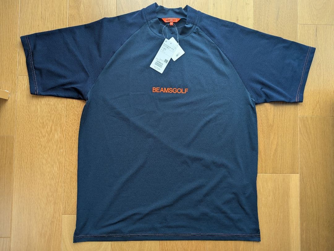 ビームスゴルフ ラグラン切り替え モックネック シャツ サイズ：XL