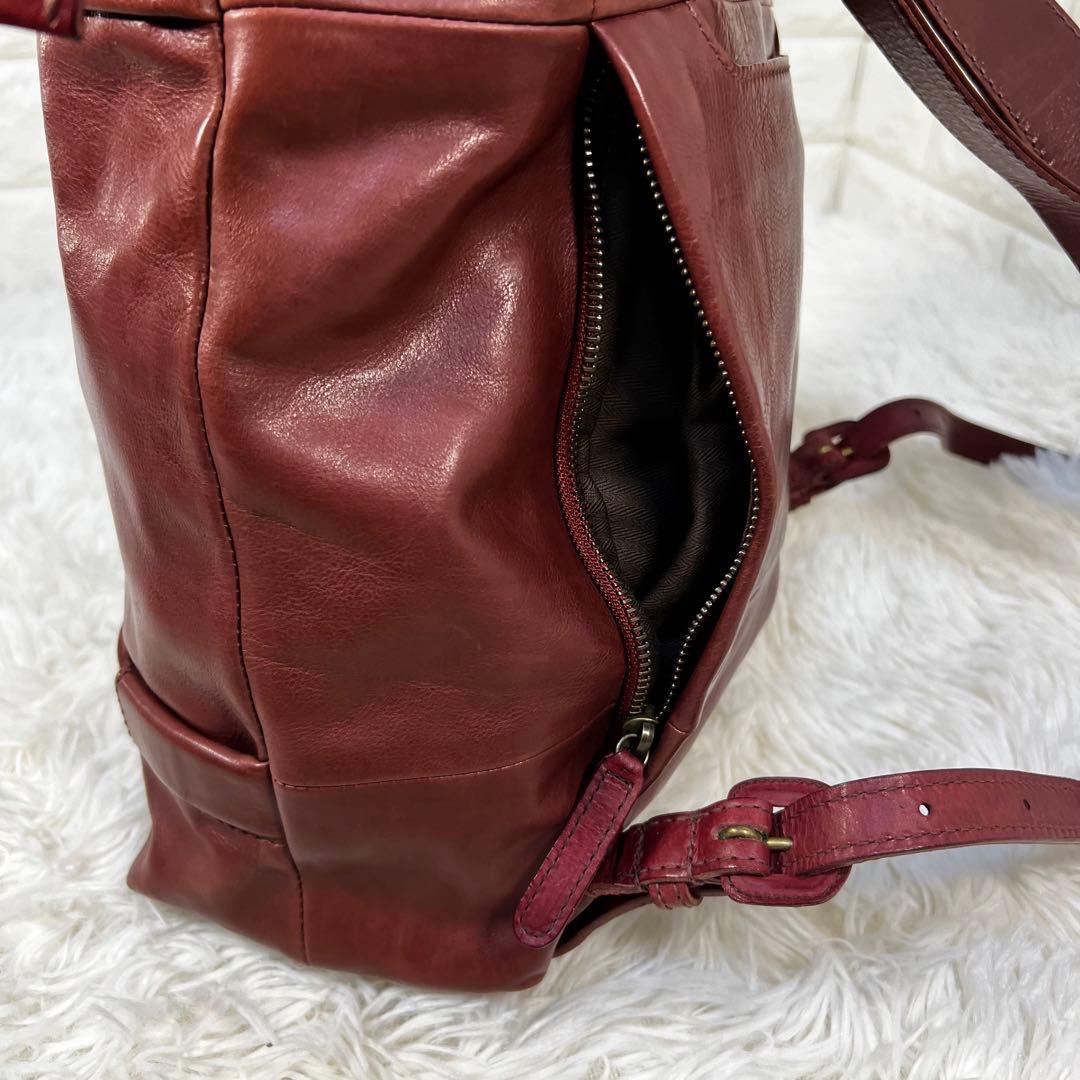 良品✨ゲンテン✨genten レザーリュック A4対応 ブラウン