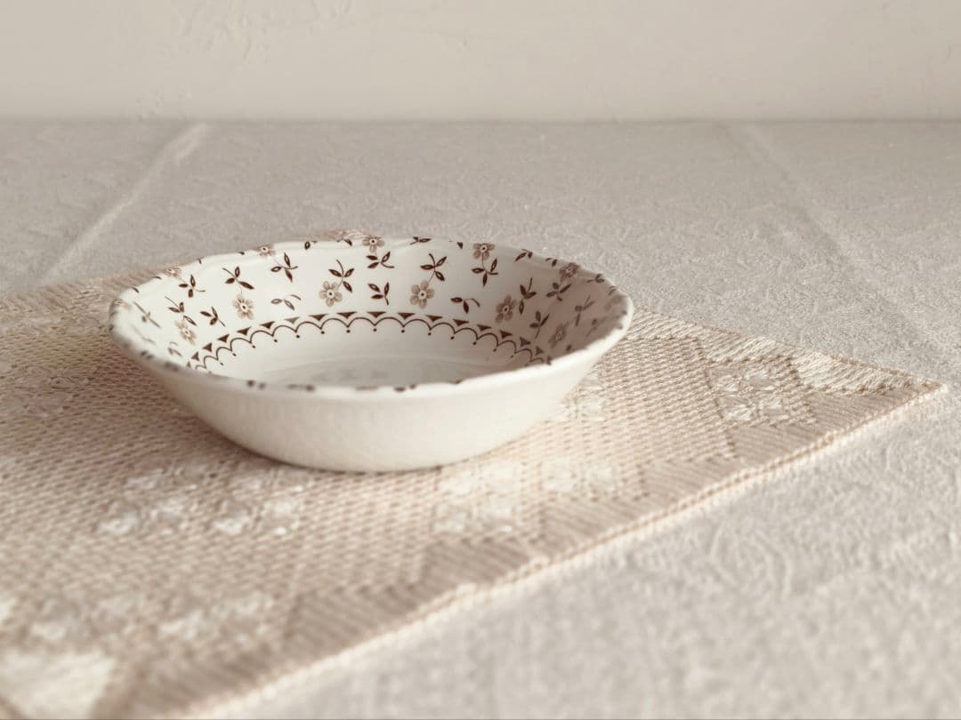 【mkuさま】vintage plate ❀ 優しい 小花柄の 深皿 a