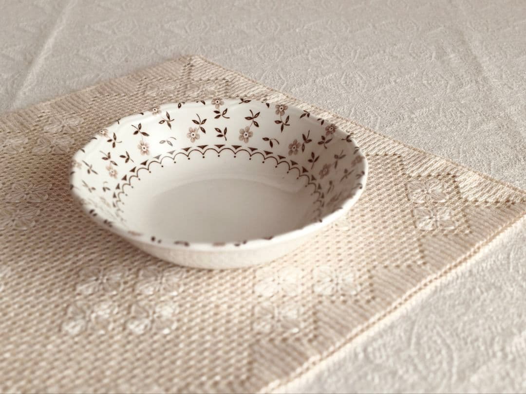 【mkuさま】vintage plate ❀ 優しい 小花柄の 深皿 a