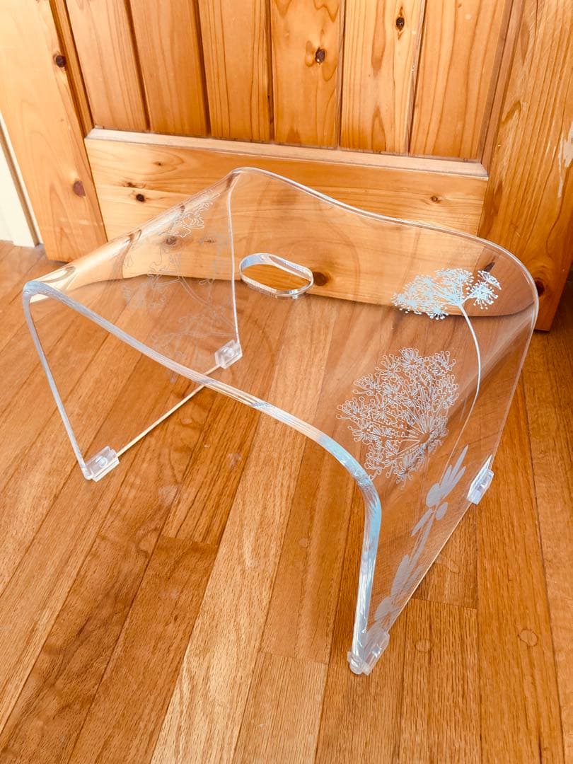 ★新品【サリナ2】バスチェアー・洗面器　クリア　Mサイズ　2点セット　センコー