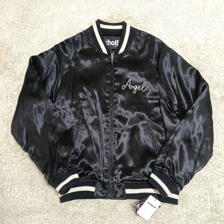 ✅️出品→10/19迄✅️新品タグ付き Schott NYC スカジャン サテン