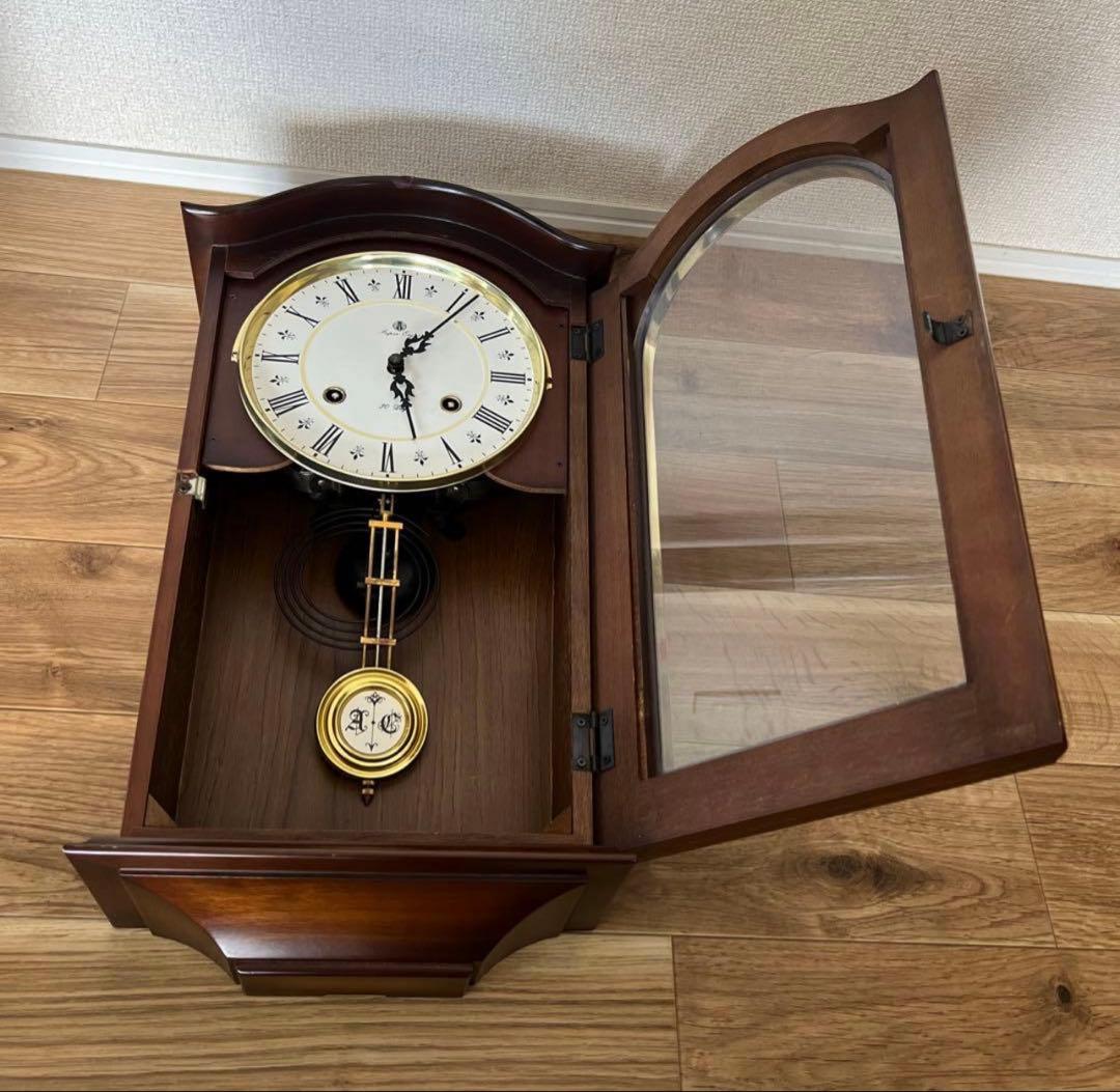 希少 昭和レトロ 柱時計 ゼンマイ式 ボンボン時計 ジャンク