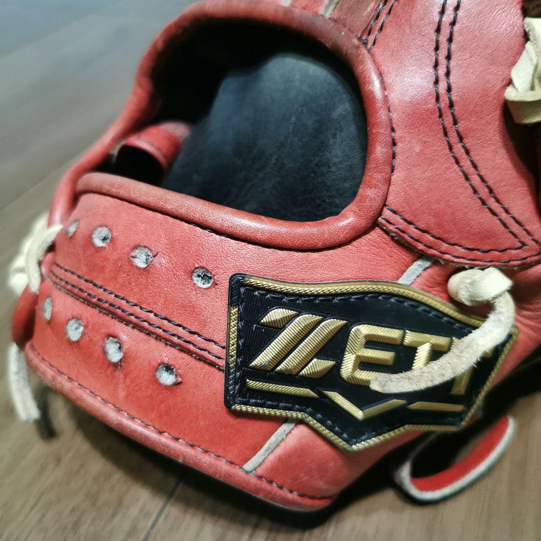 ZETT NEO STATUS VL野球グローブ 赤オレンジ少年用